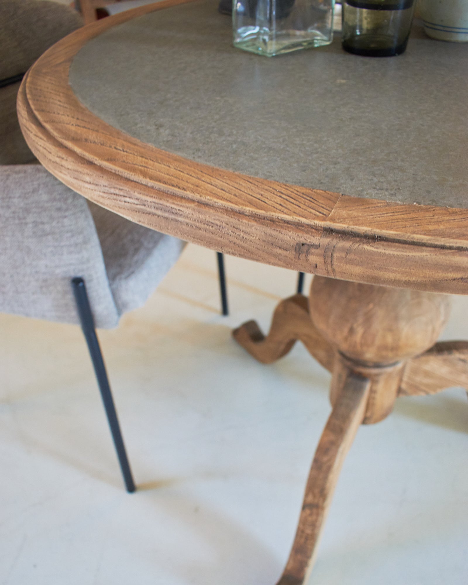 Tavolo rotondo in legno massello da bistrot Chelsea 95 cm - OrchideaMilano1981