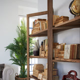 Libreria in legno di olmo di recupero Grange 200 cm - OrchideaMilano1981