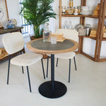 Tavolo rotondo in legno massello da bistrot St. Malo 70 cm - OrchideaMilano1981