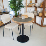 Tavolo rotondo in legno massello da bistrot St. Malo 70 cm - OrchideaMilano1981