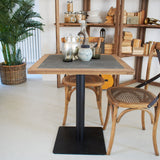 Tavolo quadrato in legno massello da bistrot St. Malo 70 cm - OrchideaMilano1981