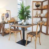 Tavolo quadrato in legno massello da bistrot St. Malo 70 cm - OrchideaMilano1981