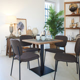 Tavolo quadrato in legno massello da bistrot St. Malo 70 cm - OrchideaMilano1981
