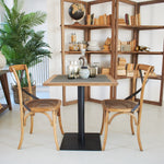 Tavolo quadrato in legno massello da bistrot St. Malo 70 cm - OrchideaMilano1981