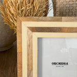 Portafoto con cornice in legno e osso Natura Lines - OrchideaMilano1981