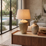Lampada da tavolo in alluminio lavorato Madras - OrchideaMilano1981