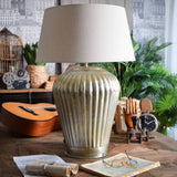Lampada da tavolo in alluminio lavorato Madras - OrchideaMilano1981