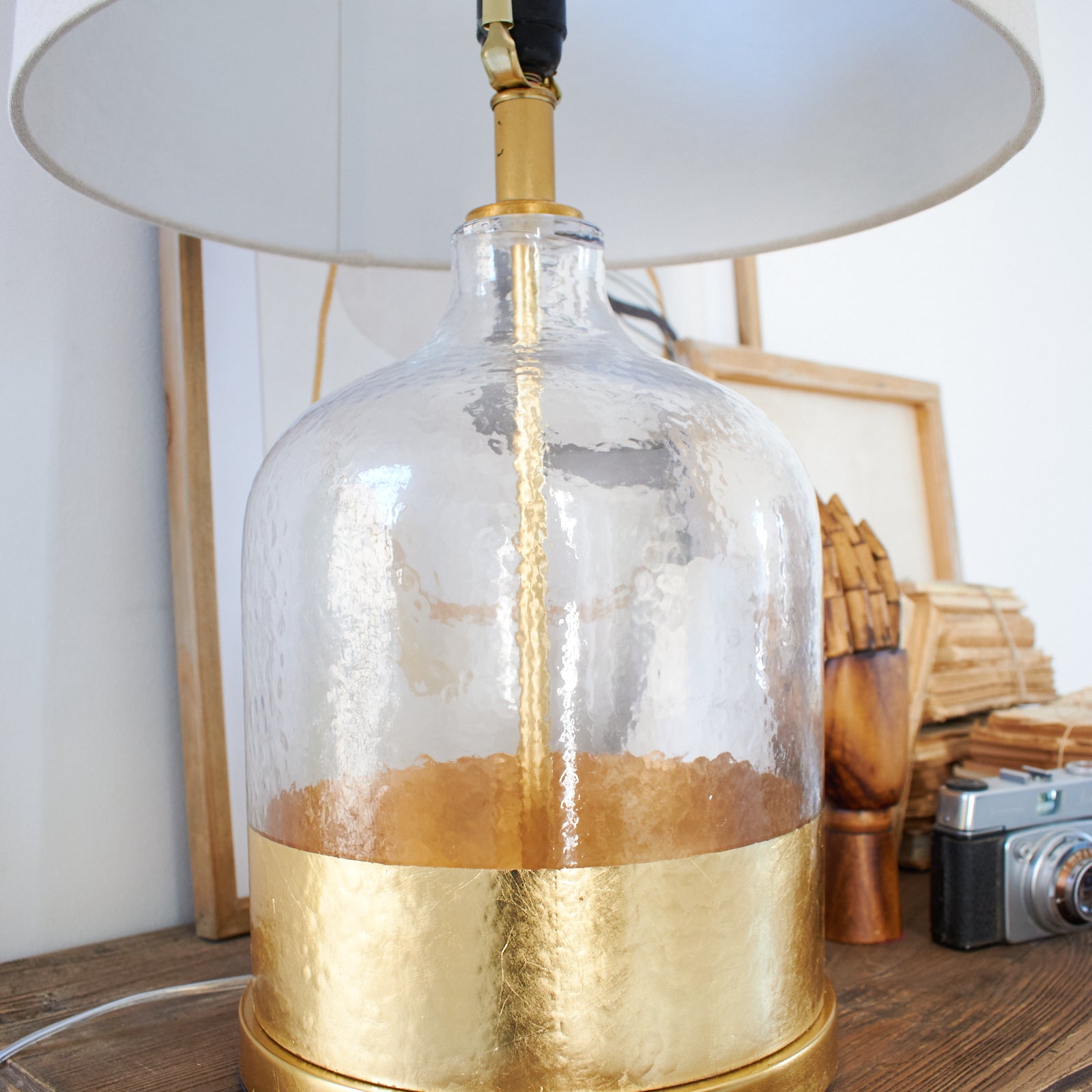 Lampada da tavolo in metallo e vetro Capri - OrchideaMilano1981