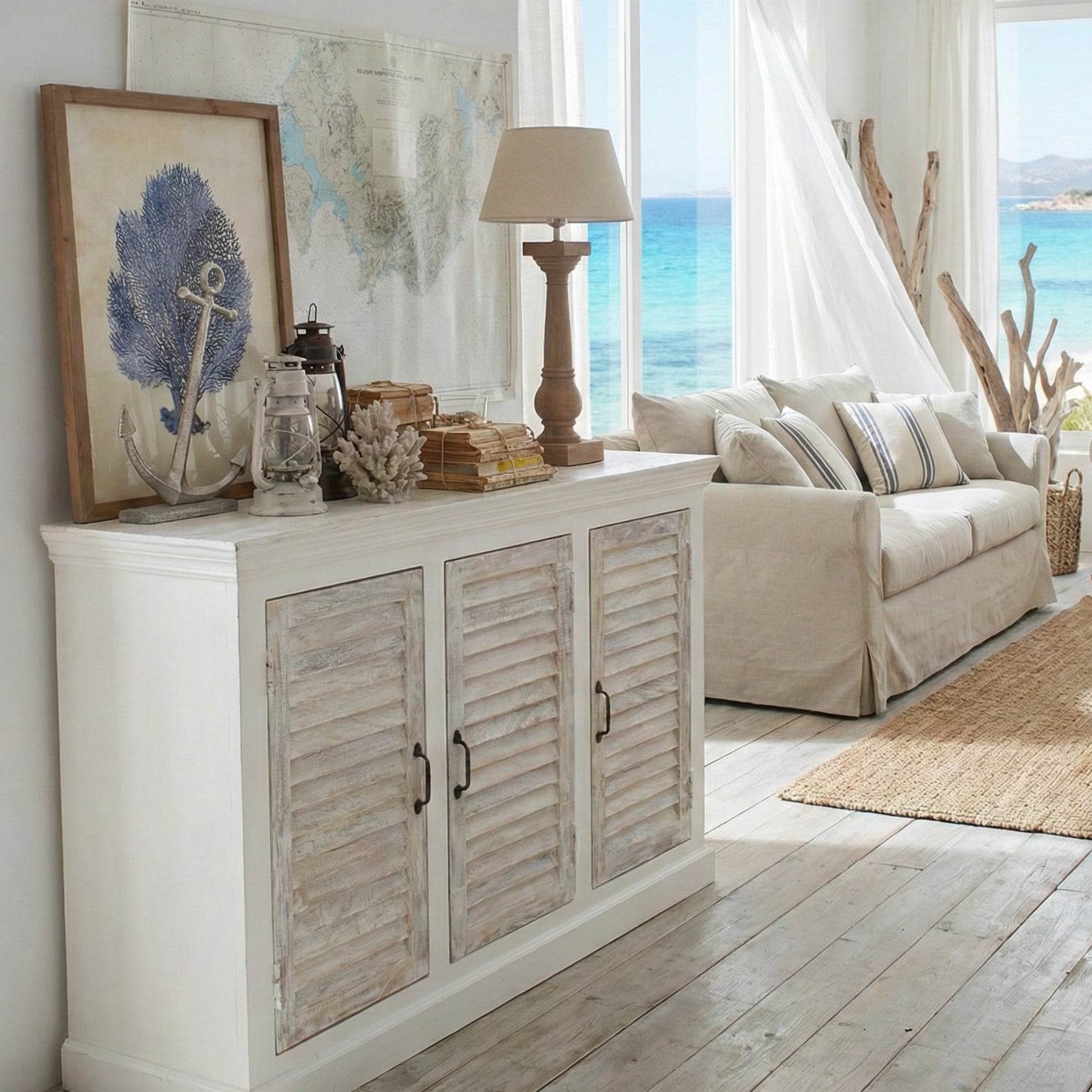Credenza in legno massello Anguilla 140 cm - OrchideaMilano1981