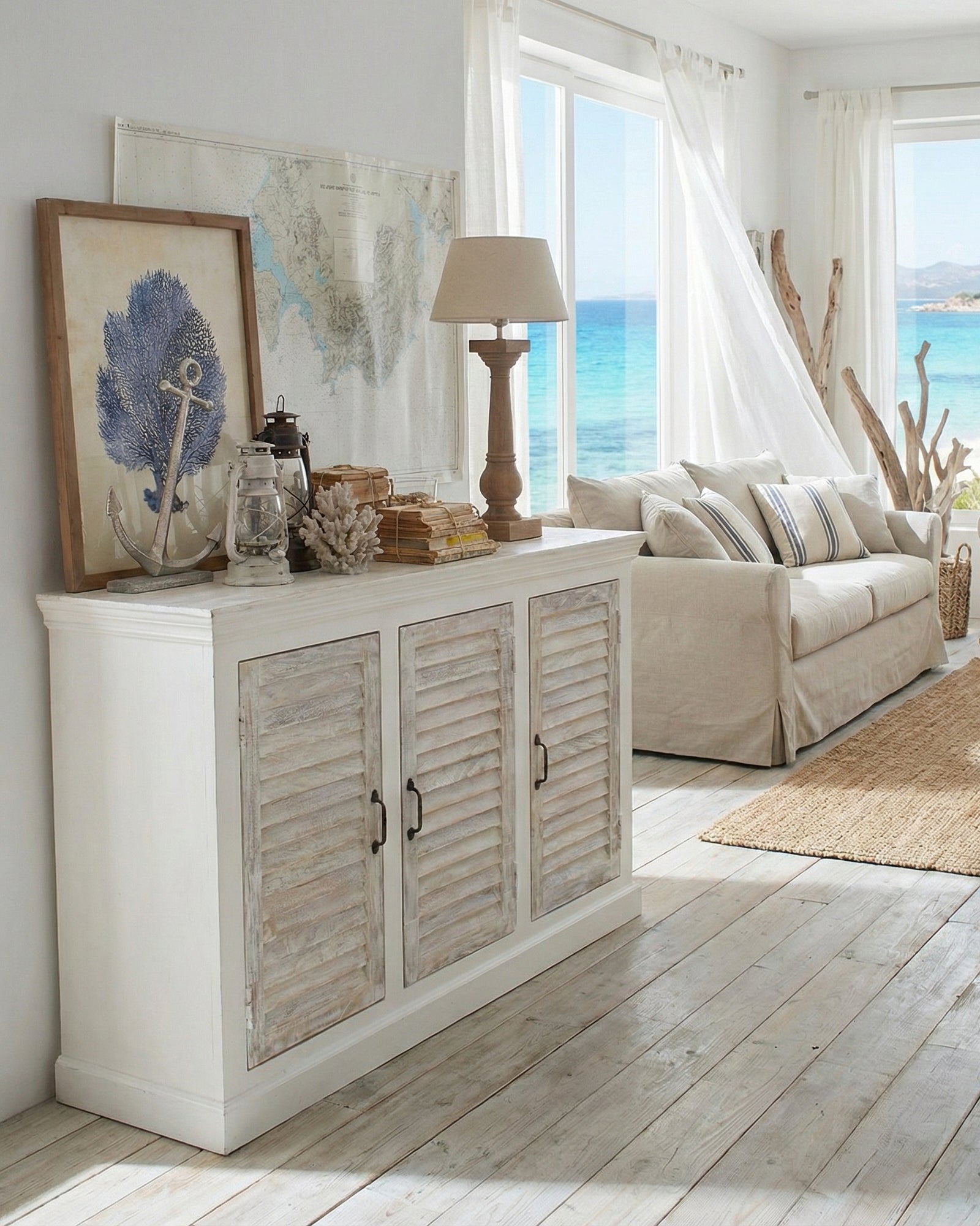 Credenza in legno massello Anguilla 140 cm - OrchideaMilano1981