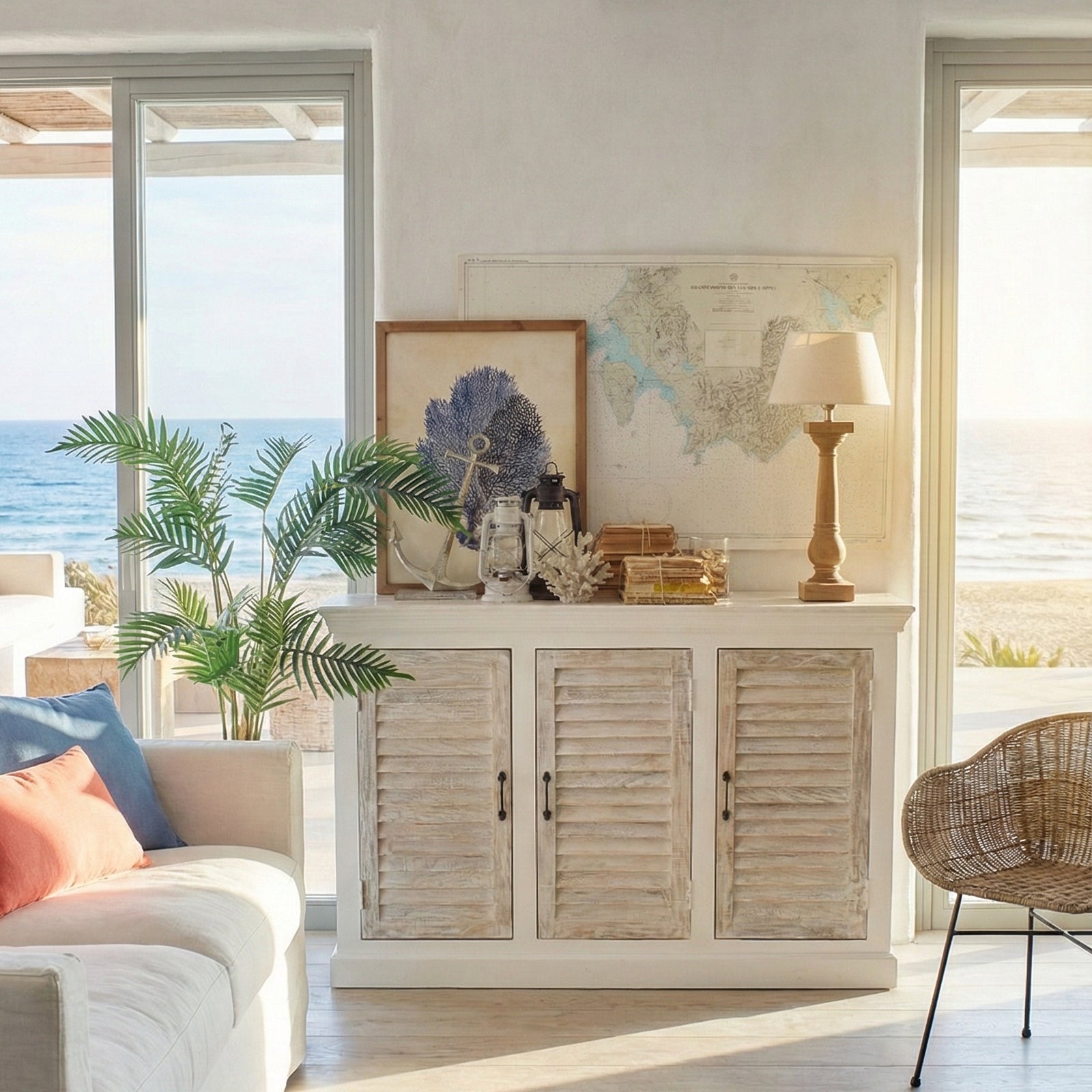 Credenza in legno massello Anguilla 140 cm - OrchideaMilano1981