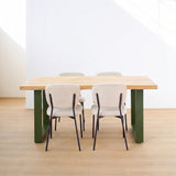 Tavolo in legno e ferro Italy Olive Green 180cm - OrchideaMilano1981