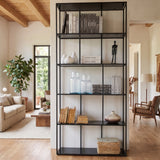 Libreria moderna in acciaio e vetro Gotham Big 90 cm