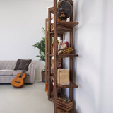 Libreria in legno di olmo di recupero Grange 200 cm - OrchideaMilano1981