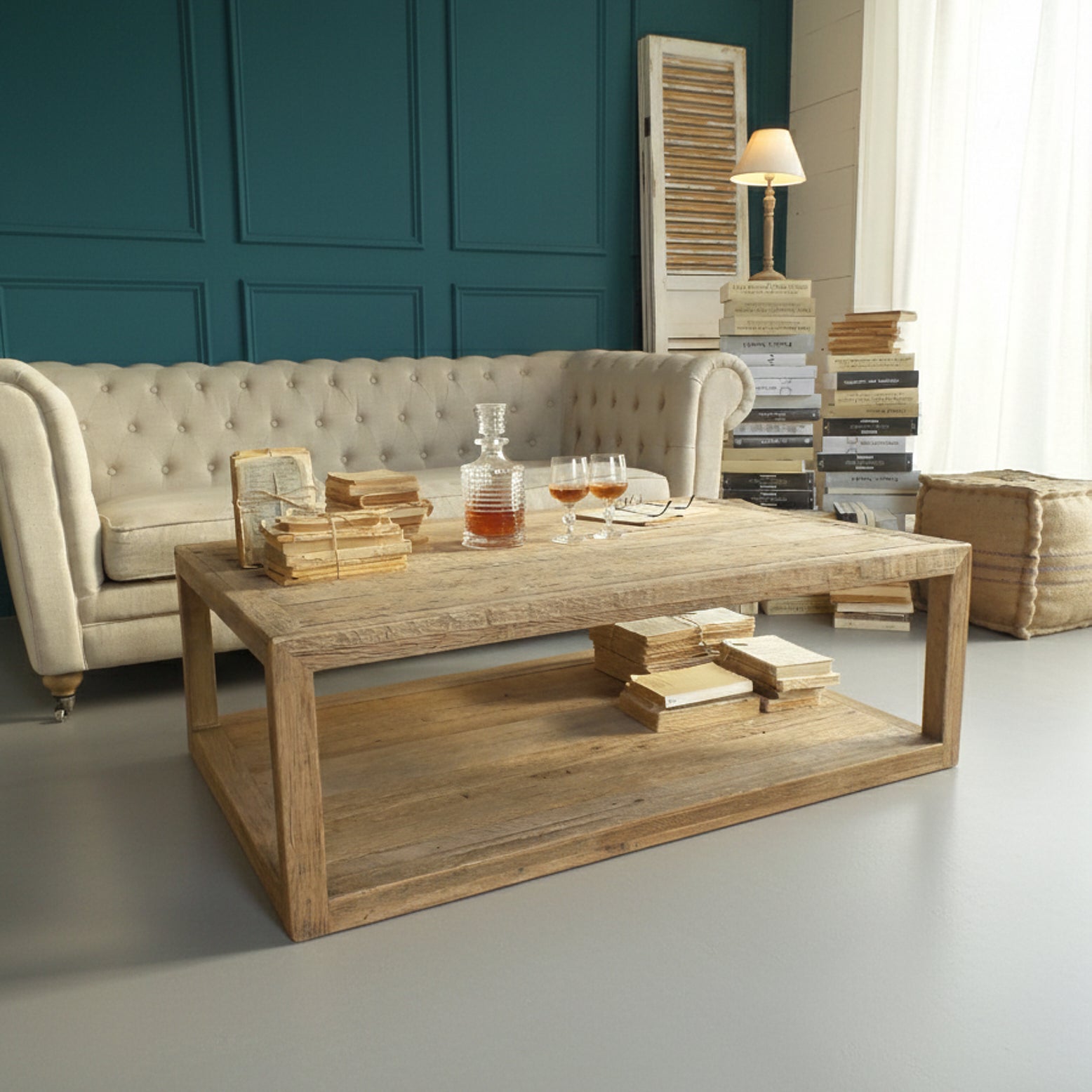 Tavolino rettangolare 1 ripiano in legno Materia 120 cm - OrchideaMilano1981