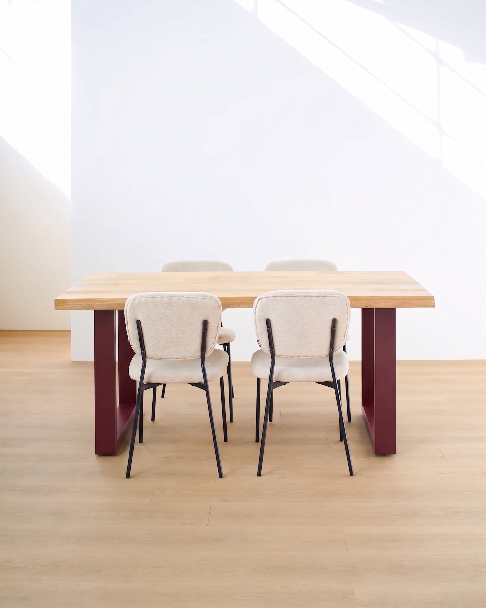 Tavolo in legno e ferro France Burgundy 180 cm - OrchideaMilano1981