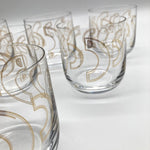 Bicchieri da acqua in vetro cristallino Art Deco set da 12 - OrchideaMilano1981