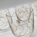 Bicchieri da acqua in vetro cristallino Art Deco set da 12 - OrchideaMilano1981
