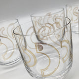 Bicchieri da acqua in vetro cristallino Art Deco set da 12 - OrchideaMilano1981