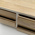 Cassettiera 6 cassetti in legno massello Acqua 130 cm - OrchideaMilano1981