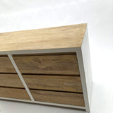 Cassettiera 6 cassetti in legno massello Acqua 130 cm - OrchideaMilano1981