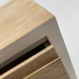 Cassettiera 6 cassetti in legno massello Acqua 130 cm - OrchideaMilano1981