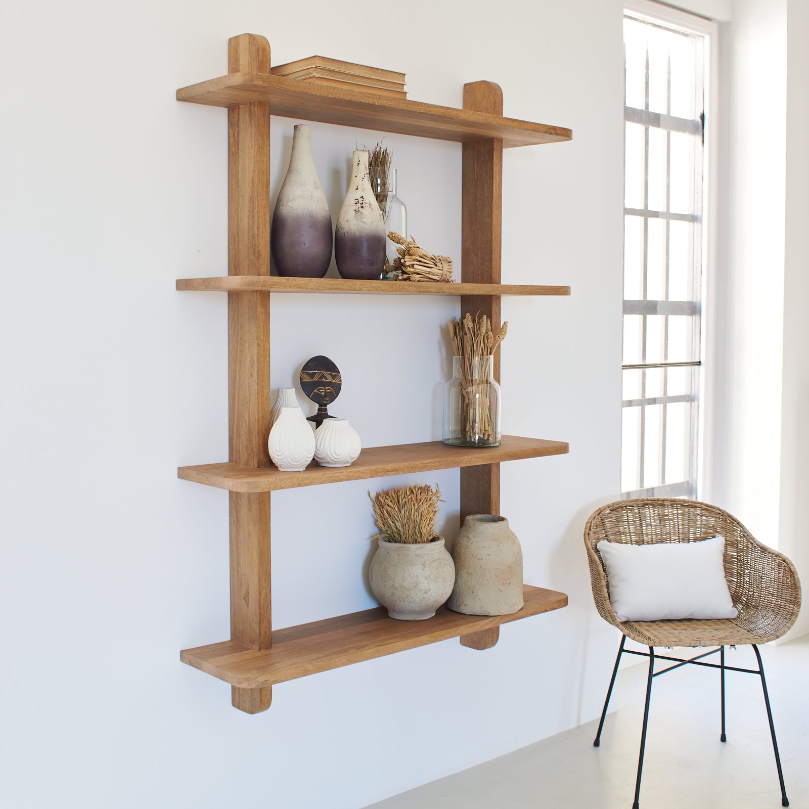 Libreria da parete in legno Skyline 110 cm - OrchideaMilano1981