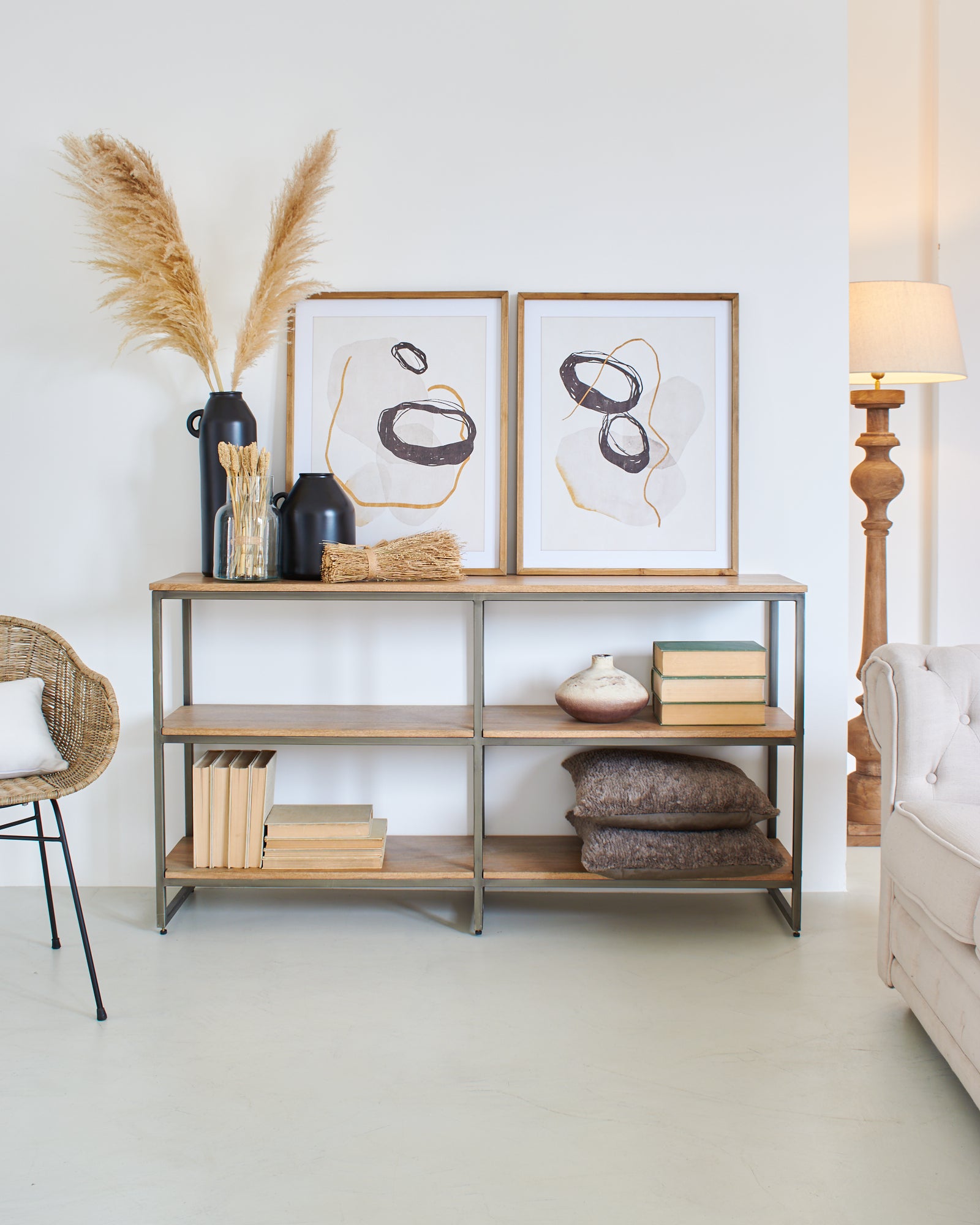 Libreria in legno e ferro Skyline 150 cm - OrchideaMilano1981