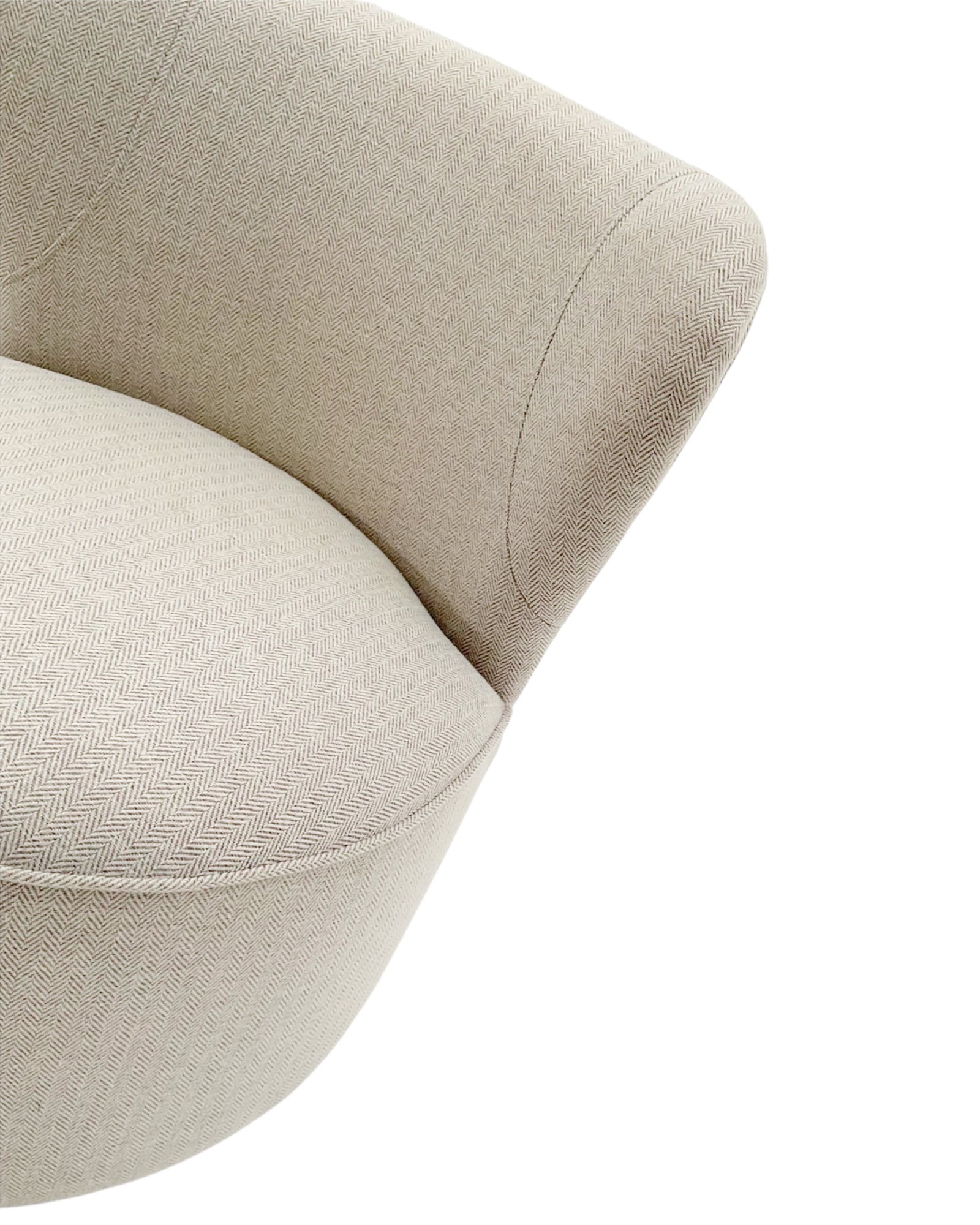 Poltrona girevole in tessuto White and Beige - OrchideaMilano1981