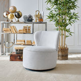Poltrona girevole in tessuto White and Beige - OrchideaMilano1981