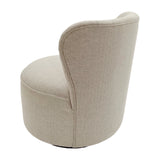 Poltrona girevole in tessuto White and Beige - OrchideaMilano1981