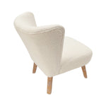 Poltrona in tessuto bouclé e legno Pure White - OrchideaMilano1981
