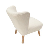 Poltrona in tessuto bouclé e legno Pure White - OrchideaMilano1981