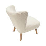 Poltrona in tessuto bouclé e legno Pure White - OrchideaMilano1981