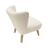 Poltrona in tessuto bouclé e legno Pure White - OrchideaMilano1981