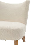 Poltrona in tessuto bouclé e legno Pure White - OrchideaMilano1981