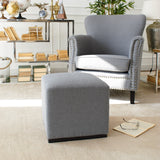 Pouf a cubo in tessuto Dark Grey - OrchideaMilano1981
