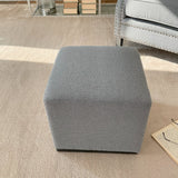 Pouf a cubo in tessuto Dark Grey - OrchideaMilano1981