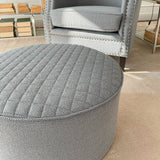 Pouf in tessuto capitonnè Dark Grey - OrchideaMilano1981