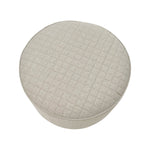 Pouf in tessuto capitonnè White and Beige - OrchideaMilano1981