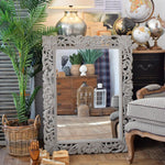 Specchiera da parete in legno Antique Grey 80x103 cm - OrchideaMilano1981