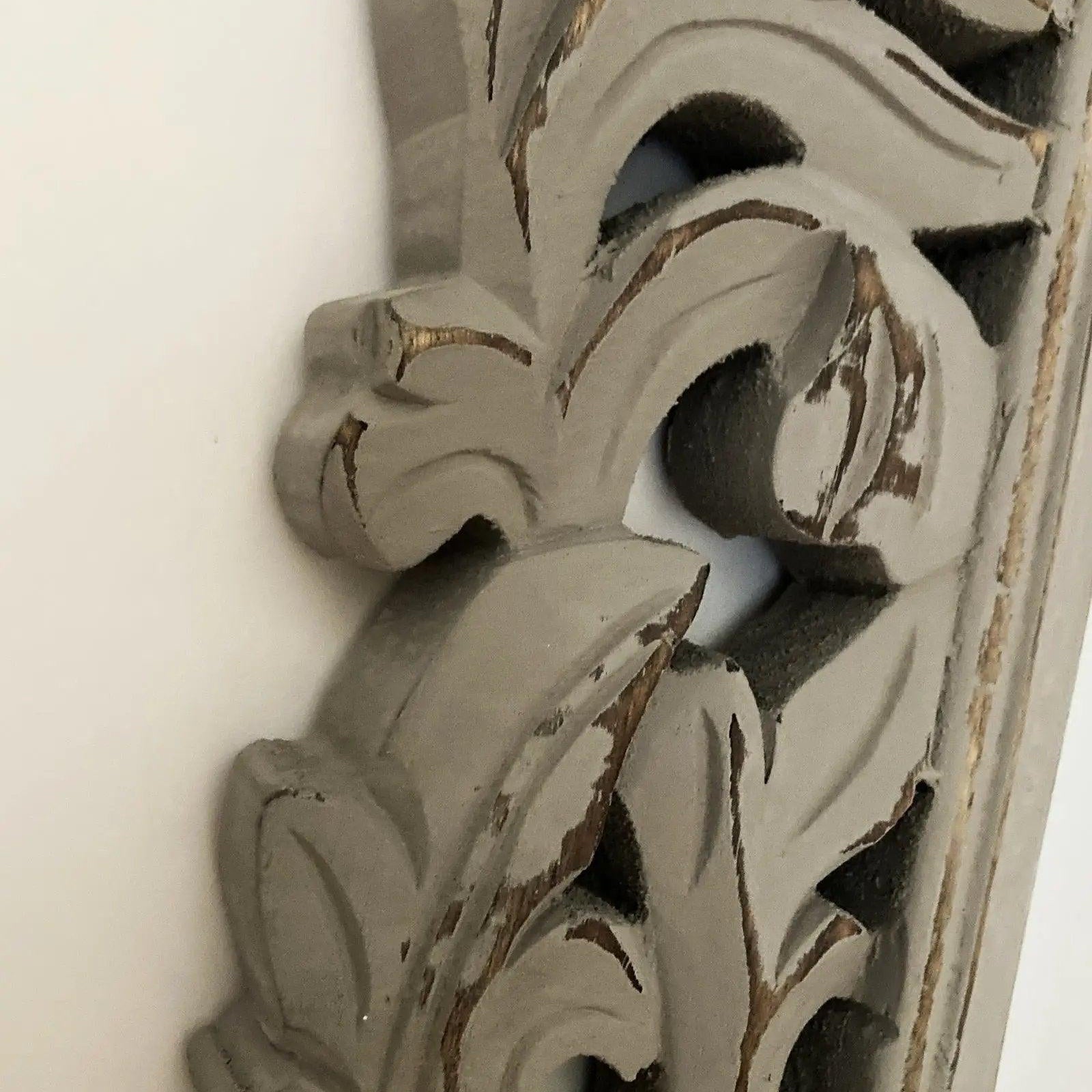 Specchiera da parete in legno Antique Grey 80x103 cm - OrchideaMilano1981