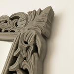 Specchiera da parete in legno Antique Grey 80x103 cm - OrchideaMilano1981