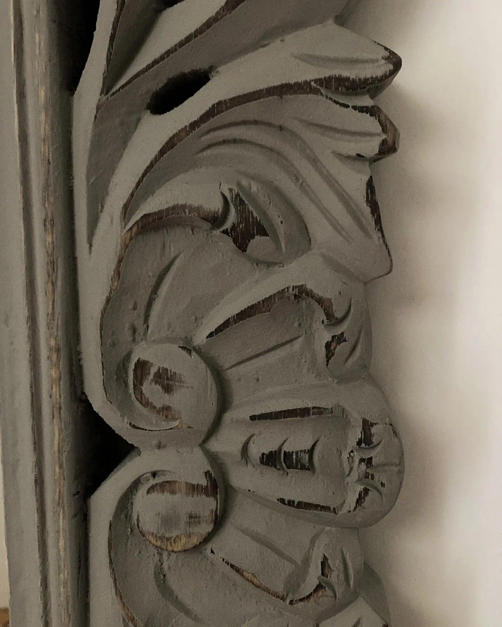 Specchiera da parete in legno Antique Grey 80x103 cm - OrchideaMilano1981