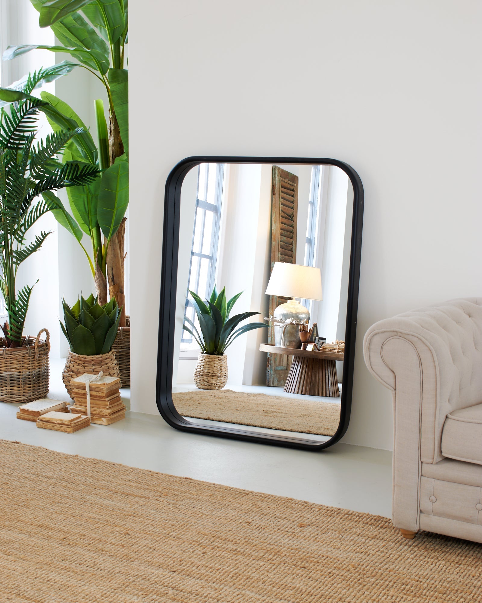 Specchiera da parete in legno All Black 90x120 cm - OrchideaMilano1981