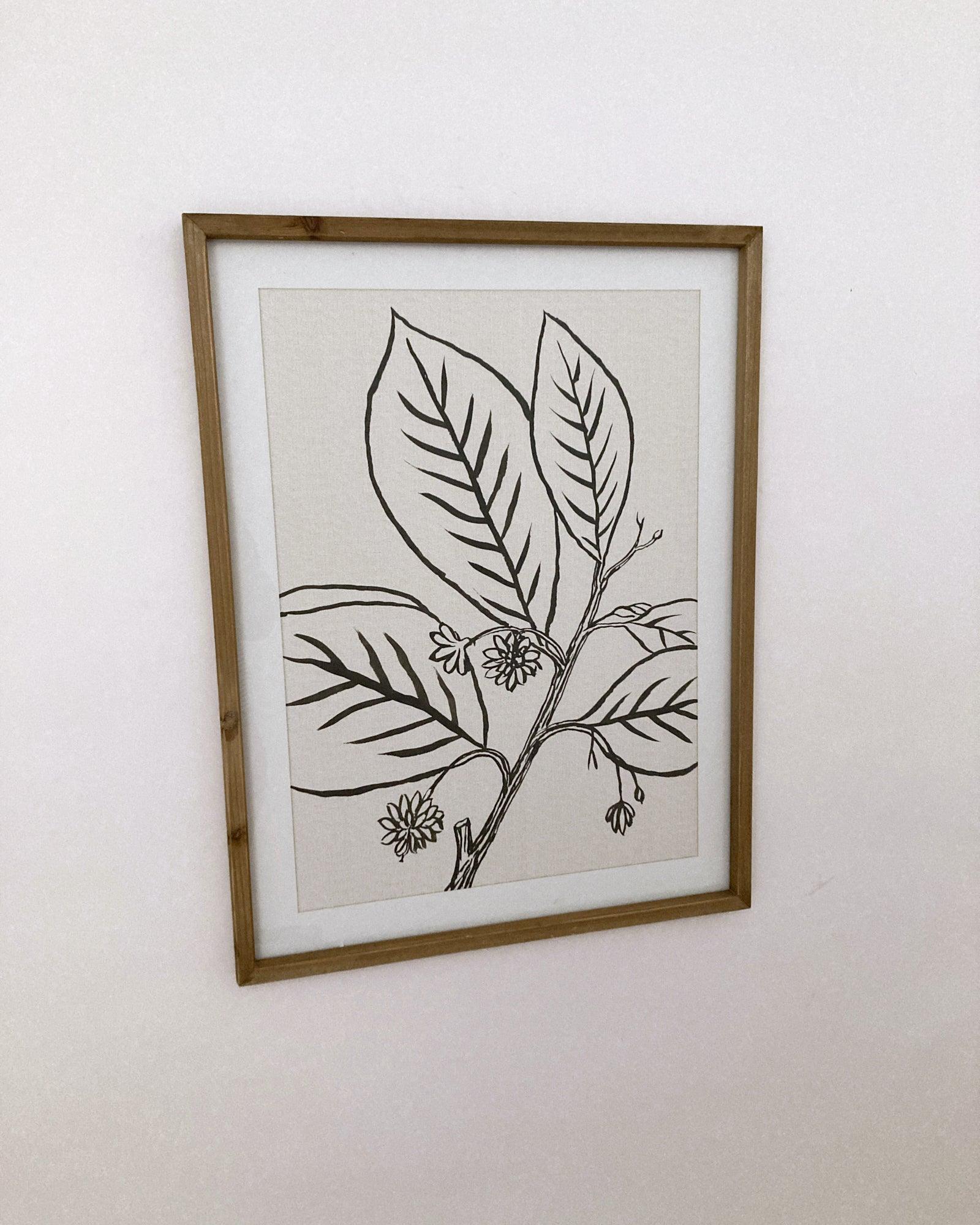 Stampe con cornice in legno Drawings set di 4 - OrchideaMilano1981