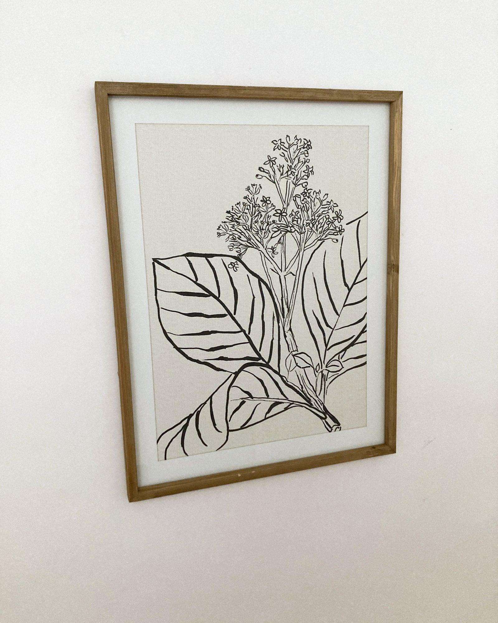 Stampe con cornice in legno Drawings set di 4 - OrchideaMilano1981