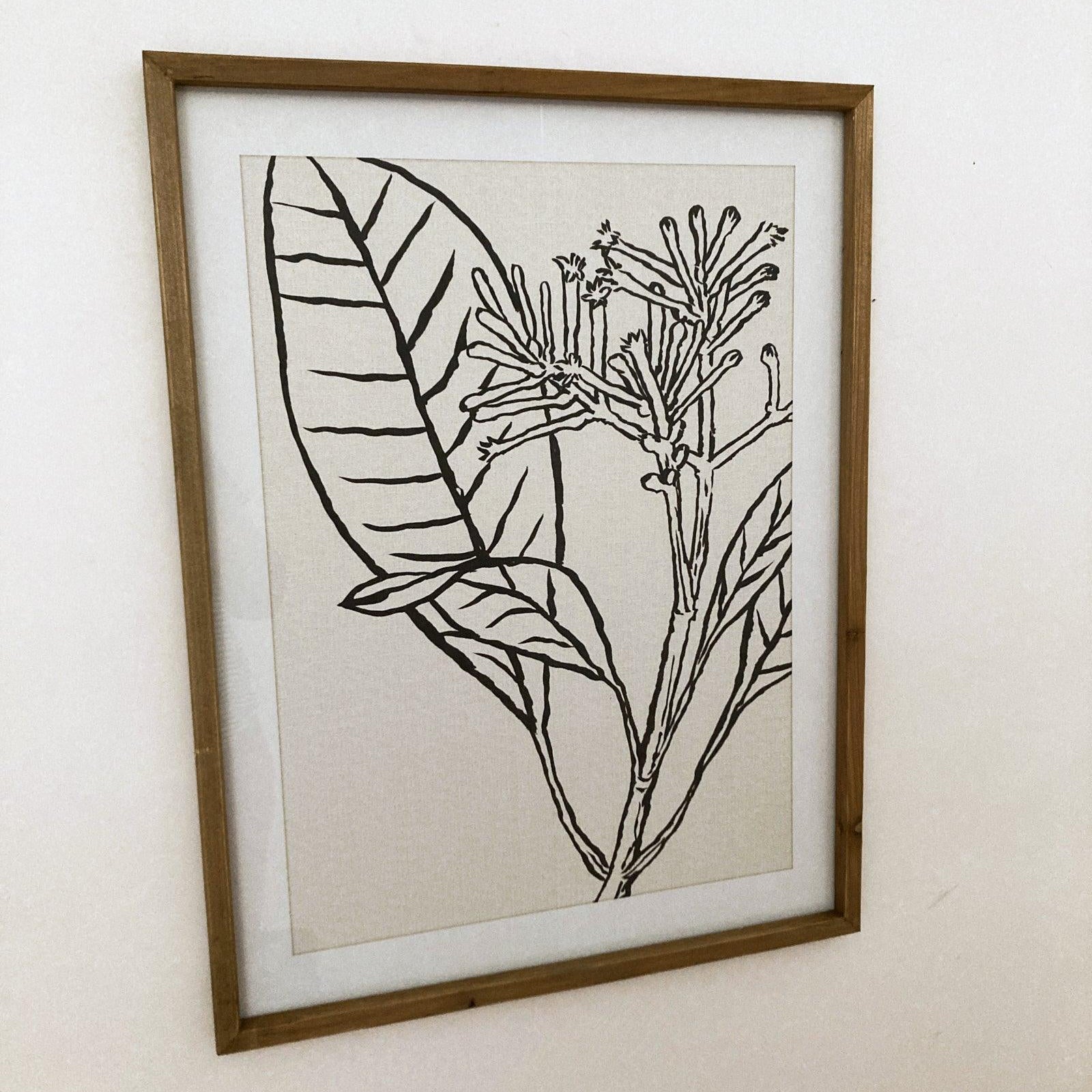 Stampe con cornice in legno Drawings set di 4 - OrchideaMilano1981