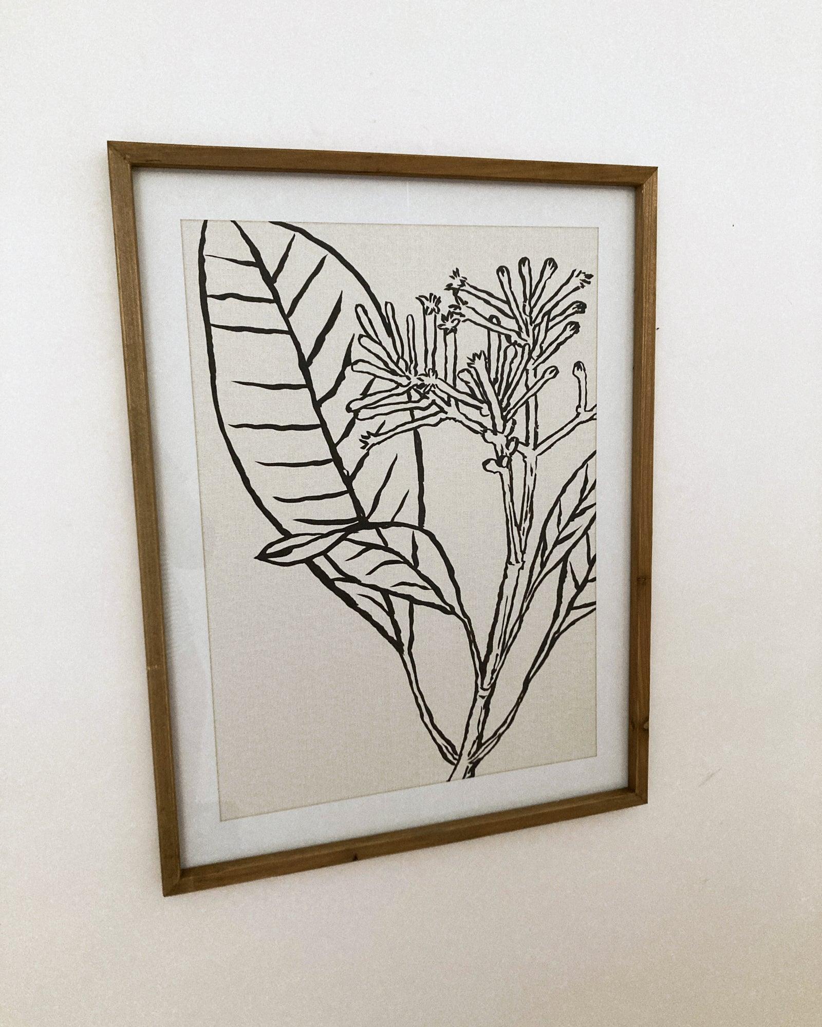 Stampe con cornice in legno Drawings set di 4 - OrchideaMilano1981