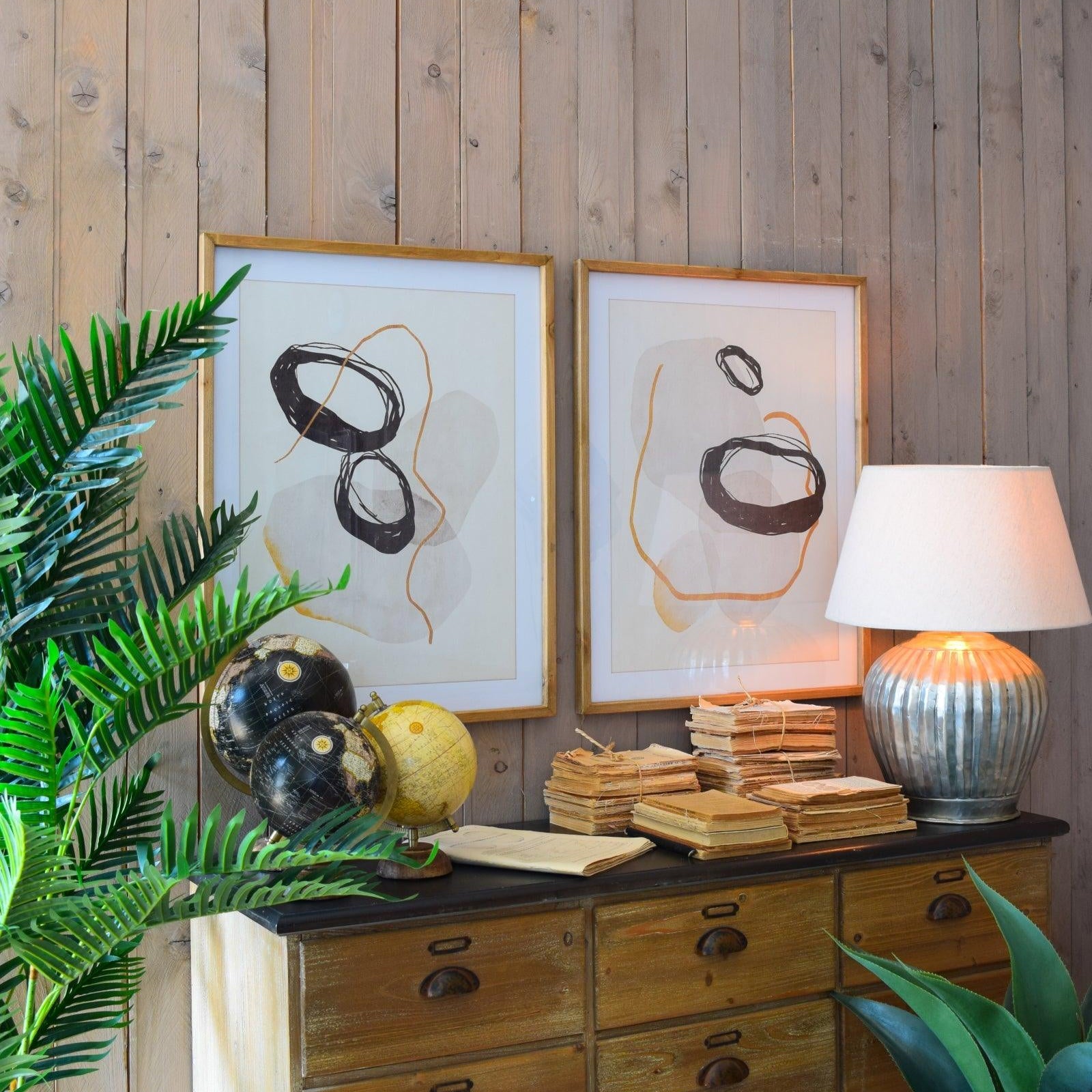 Stampe con cornice in legno Modern Living set di 2 - OrchideaMilano1981